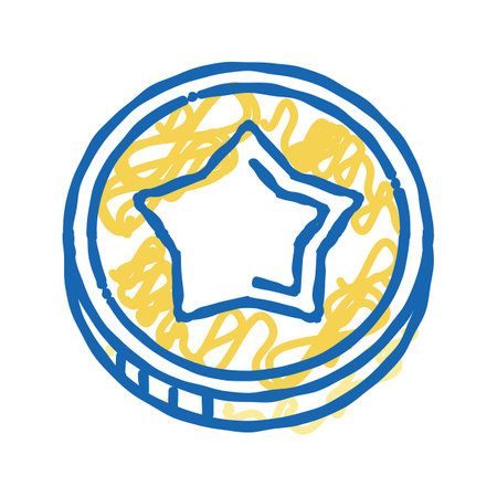 coin gambling game prize icon doodle illustrationのイラスト素材