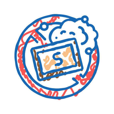 harsh soap icon doodle illustrationのイラスト素材