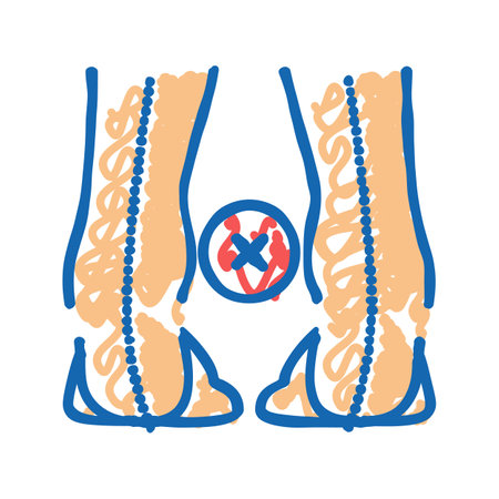 outward curvature of legs icon doodle illustration