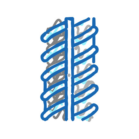 metallic rebar icon doodle illustrationのイラスト素材