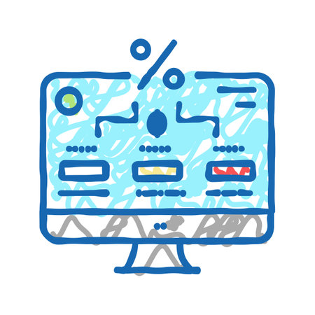 interest accrual on current account balances icon doodle illustrationのイラスト素材