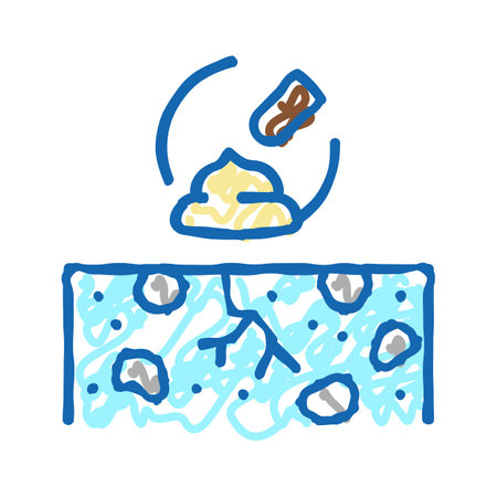 countertop repair icon doodle illustrationのイラスト素材