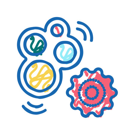 sensory play toys icon doodle illustrationのイラスト素材