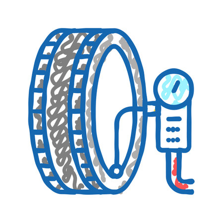 gas station building icon doodle illustrationのイラスト素材