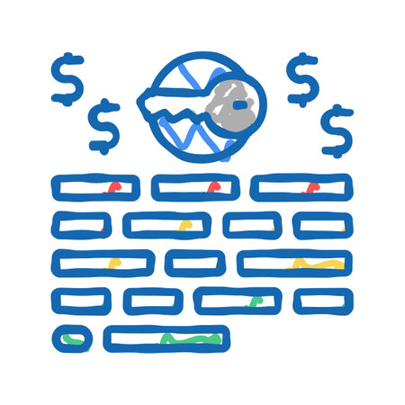 profitable keywords icon doodle illustrationのイラスト素材
