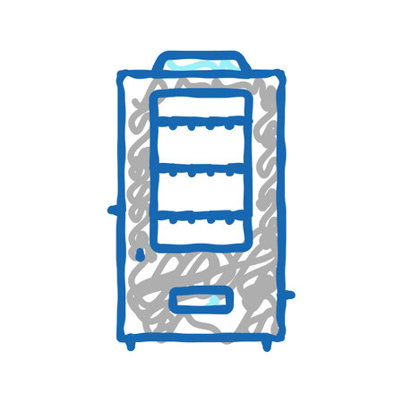 smoker equipment icon doodle illustrationのイラスト素材