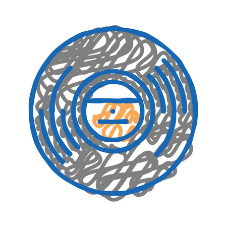 vinyl accessory for listening music icon doodle illustrationのイラスト素材