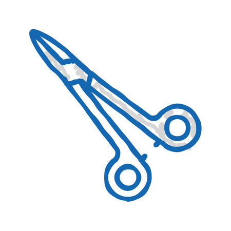 forceps medical icon doodle illustrationのイラスト素材