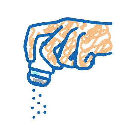 salt add icon doodle illustrationのイラスト素材
