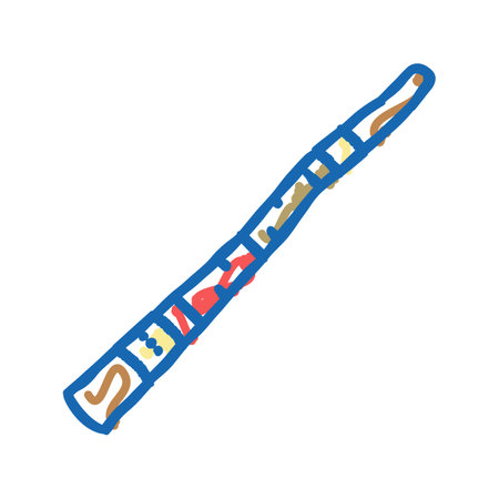 didgeridoo musician instrument icon doodle illustrationのイラスト素材