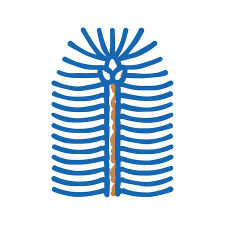 pine leaf icon doodle illustrationのイラスト素材