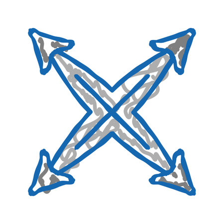 orientation arrow icon doodle illustration