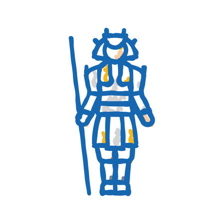 dolls day japanese holiday icon doodle illustrationのイラスト素材