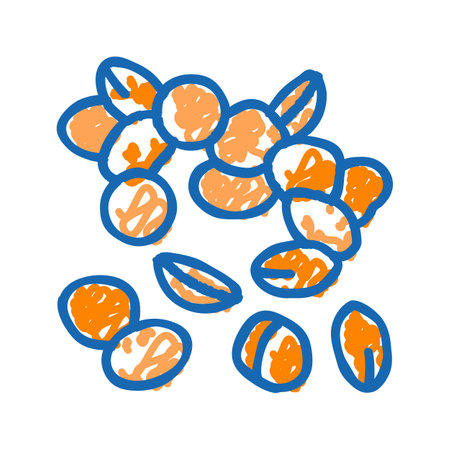 plant based burger vegan food icon doodle illustrationのイラスト素材