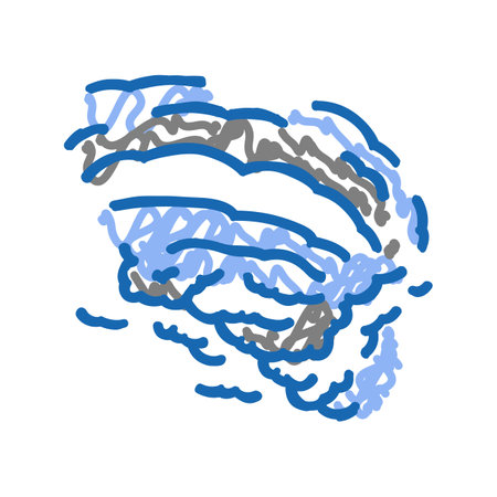 storm cloud spiral hurricane disaster icon doodle illustration