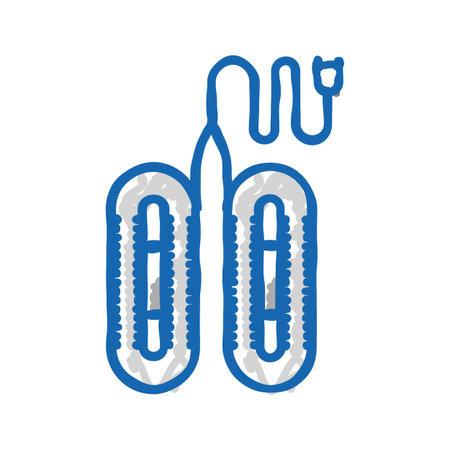 sock organizer clothes care icon doodle illustrationのイラスト素材