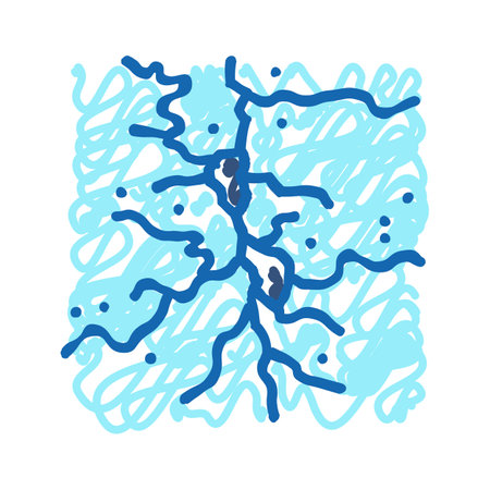 crack in ice fracture icon doodle illustrationのイラスト素材