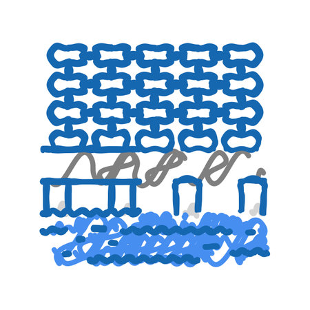 marine corrosion testing icon doodle illustration