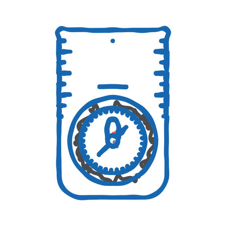 compass mountaineering adventure icon doodle illustration