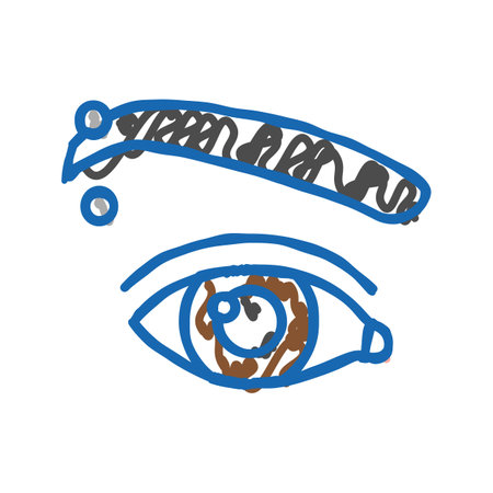 eyebrow piercing fashion beauty icon doodle illustrationのイラスト素材