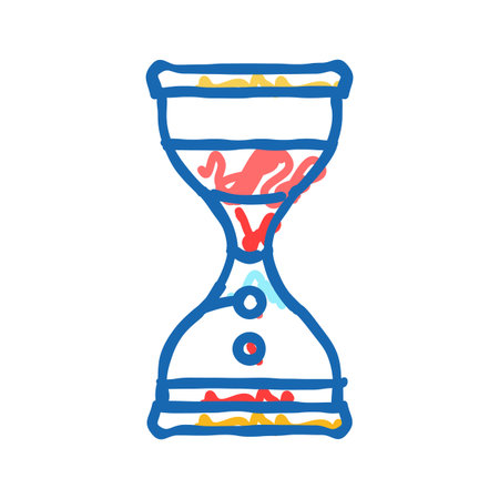 liquid timer fidget toy icon doodle illustration