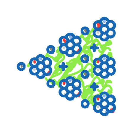 chain reaction nuclear energy icon doodle illustration