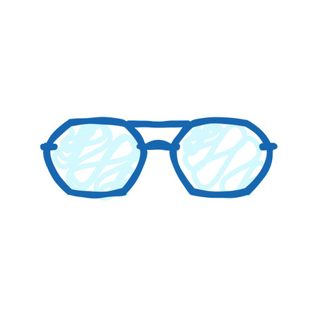 modern glasses optical icon doodle illustrationのイラスト素材