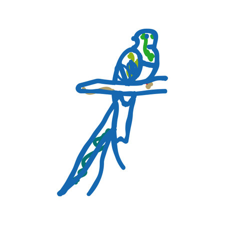 quetzal bird exotic icon doodle illustration