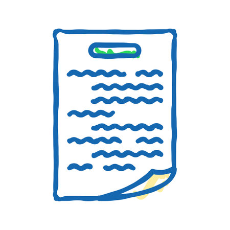 paper document file icon doodle illustrationのイラスト素材