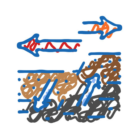 extension earthquake disaster icon doodle illustration