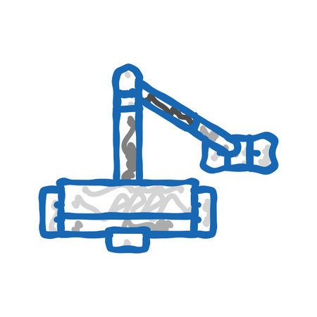 door closer hardware furniture fitting icon doodle illustrationのイラスト素材