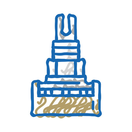 potentiometer electronic component icon doodle illustrationのイラスト素材