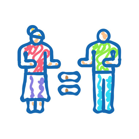 women equality feminism woman icon doodle illustrationのイラスト素材