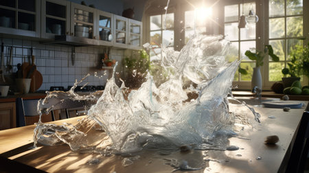 chaotic water spillingの素材