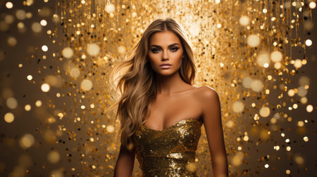 model gold sparkly backgroundの素材