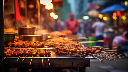 charcoal asian chinese food backgroundの素材