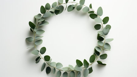 wreath leaf circle borderの素材