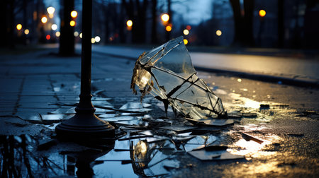 streetlamp broken lightの素材