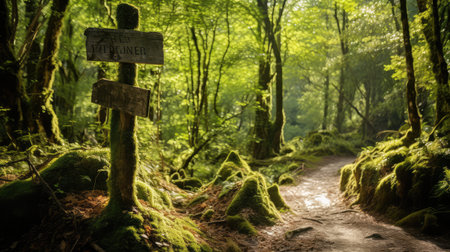 rustic wooden signpostの素材