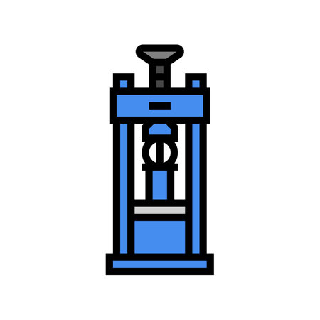 laboratory testing cement production color icon vector illustrationのイラスト素材
