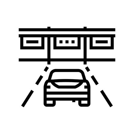 car highway road line icon vector illustrationのイラスト素材