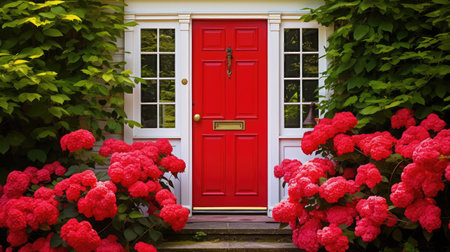 floral painted front doorの素材