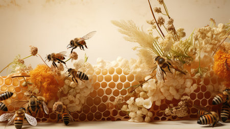 earthy honey comb backgroundの素材