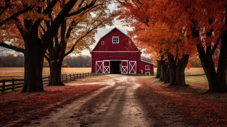 wooden red rusticの素材