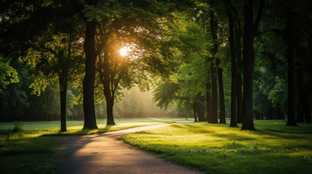 serene sunny parkの素材