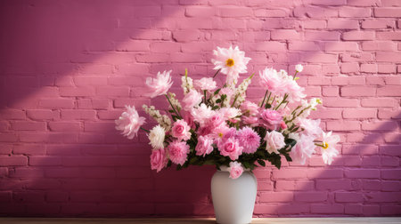 contrast pink wall brickの素材