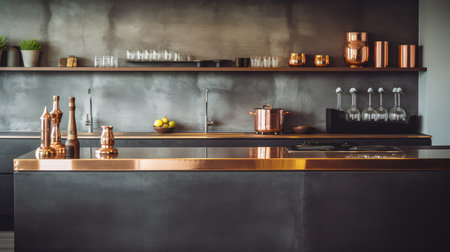 industrial modern kitchen countertopの素材