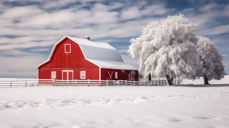 icicles barn redの素材