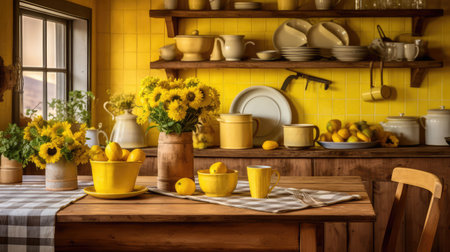 wooden yellow plaidの素材