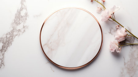 marble rose gold circleの素材